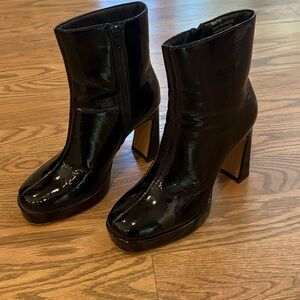 Black Patent Leather faux  Size 8